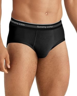 Tommy John Comfort Micro Essentials Briefs, Pack Of 3 - Black