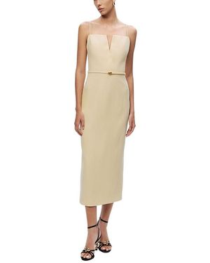 Nocturne Strappy Belted Midi Dress - Natural