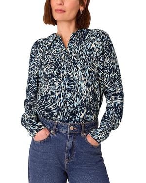 Whistles Leopard Swirl Print Shirt - Blue