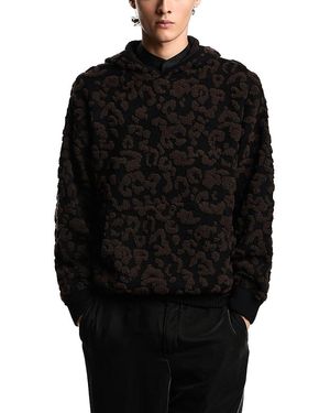 Emporio Armani Wool Hooded Pullover Sweater - Black