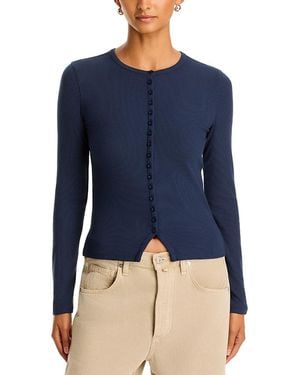 FRAME The Rib Splay Top - Blue