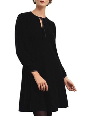 Hobbs Osterly Velvet Dress - Black