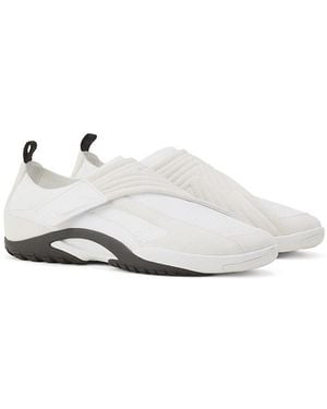 Lanvin Lnv1 Knit And Suede Sneakers - White