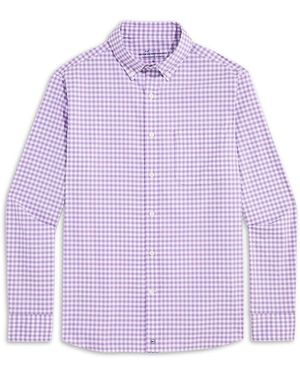Vineyard Vines Gingham On-The-Go Brrr Classic Fit Shirt - Purple