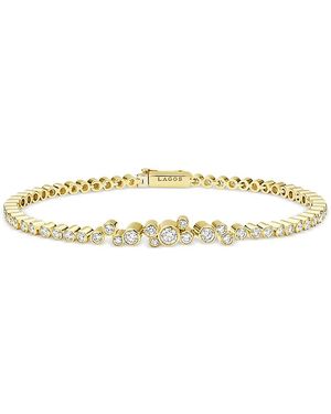 Lagos 18K Fizz Diamond Bezel Cluster Tennis Bracelet - Metallic