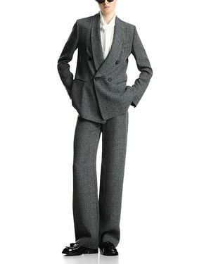 Emporio Armani Mouline Double Breasted Blazer - Black