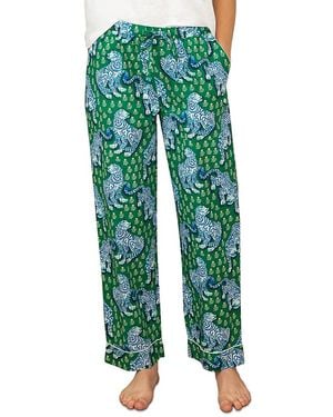 Printfresh Tiger Queen Cotton Pajama Pants - Green