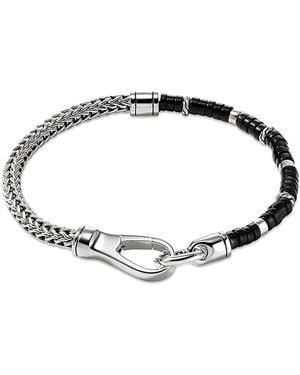 John Hardy Sterling Heishi Onyx Beaded Flex Bracelet - Metallic
