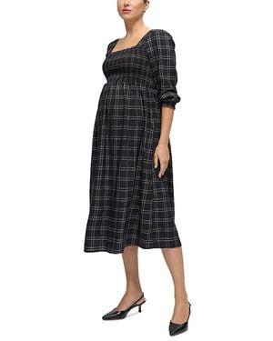 Ingrid & Isabel Breeze Checkered Maternity Dress - Black