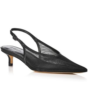Aqua Kitie Mesh Slingback Pumps - Multicolor