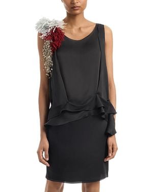 LIBEROWE Embellished Sleeveless Silk Top - Black