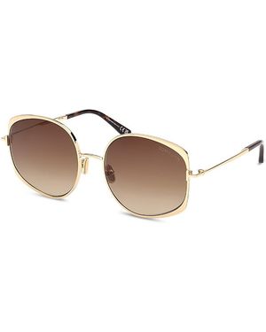 Tom Ford Round Metal Sunglasses, 58Mm - Multicolor