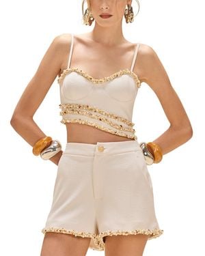 PATBO Jade Knit Shorts - White