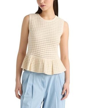 NVLT Sleeveless Peplum Sweater - Blue