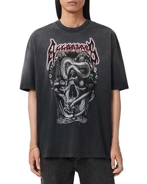 AllSaints Constrict Crewneck Tee - Black