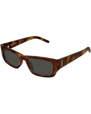 Saint Laurent Jazz Square Sunglasses, 54Mm - Natural