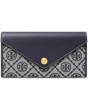 Tory Burch T Monogram Envelope Wallet - Blue