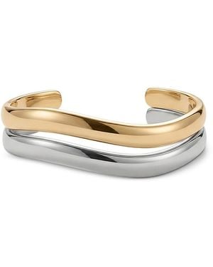 Shashi Ross Sculptural Cuff Bracelets, Set Of 2 - White