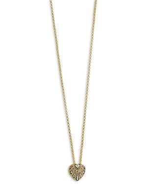 BY PARIAH 14K Sapphire & Diamond Aurora Heart Pendant Necklace, 17.7 - Metallic