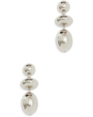 Aqua 8 Other Reasons Triple Drop Earrings - White