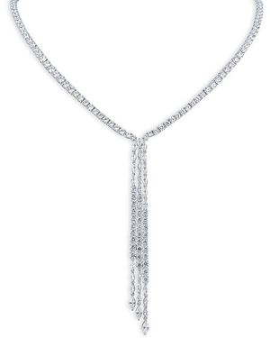 Kenneth Jay Lane Round & Marquise Cubic Zirconia Lariat Necklace - White