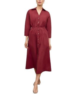M.M.LaFleur M. M.Lafleur Boden Al Cotton Poplin Fresco Dress - Red