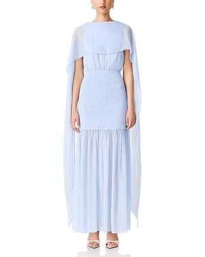 princess polly baby blue dress Elliatt Cassini Dress One Shoulder Satin Midi Cadet Blue Size S NWT $189msrp