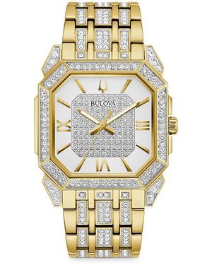 Bulova Crystal Watch, 40Mm - Metallic