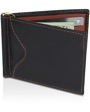 ROYCE New York Leather Rfid-Blocking Money Clip Wallet - Black