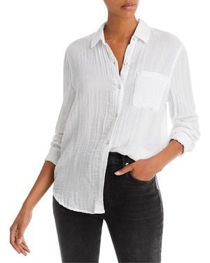 Rails Ellis Long Sleeve Gauze Shirt - White