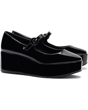 Larroude Blair Flatform Pumps - Black