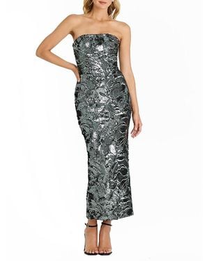 HELSI Leslie Pattern Sequin Strapless Gown in Blue | Lyst