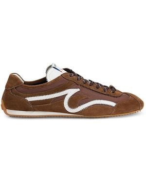 Sandro Suede Light Wave Sneakers - Brown