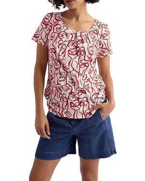 Seasalt Cornwall Appletree Scoop Neck Jersey T-Shirt - Red