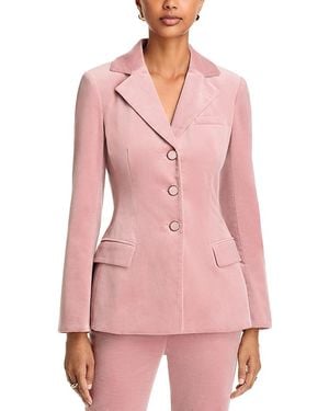 Veronica Beard Ryanne Cotton Stretch Single Breasted Jacket - Pink