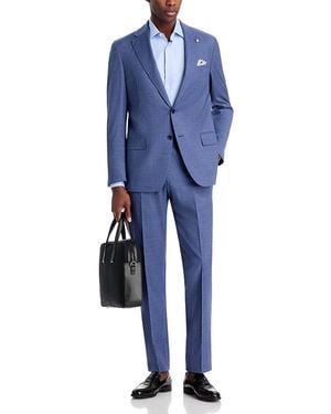 Hart Schaffner Marx Tonal Graph Check New York Fit Suit - Blue