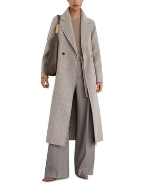Reiss Petite Daia Wool Blend Herringbone Coat - Gray