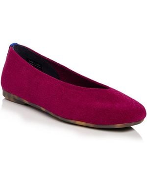 Rothy's Max Velvet Ballet Flats - Purple