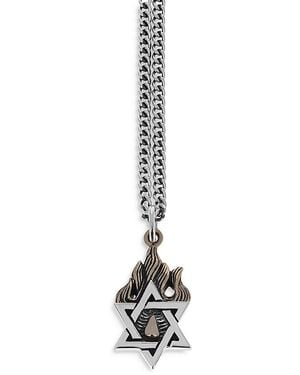 King Baby Studio Sterling Star Of David Necklace, 24 - White