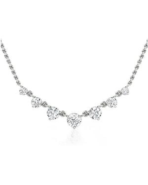 Vrai Linked Lab-Grown Diamond Tennis Necklace - Metallic