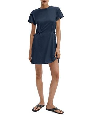 Rag & Bone Mica Tie Tee Dress - Blue