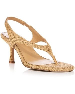 Aqua Dana Raffia Thong Sandals - Natural