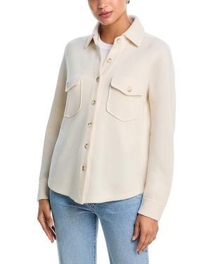 Aqua 100% Cashmere Button Down - Natural