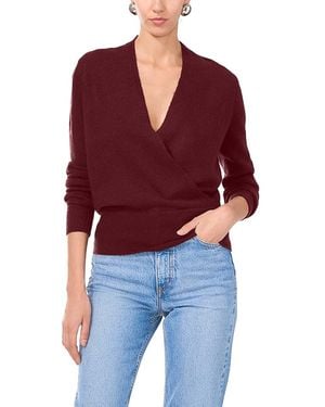 1.STATE Cross Front Long Sleeve Sweater - Red