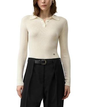 LILYSILK Silk-Cashmere Polo - White