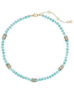 Kate Spade Mixed Stone Beaded Collar Necklace, 16-19 - Blue