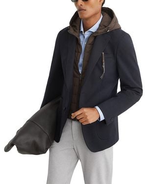 Reiss Boxer Hooded Vest Inset Blazer - Black