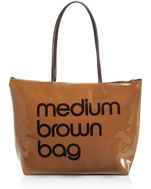 Bloomingdale's Zip Top Medium Bag - Brown