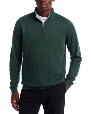 Peter Millar Crown Comfort Quarter Zip Sweater - Green