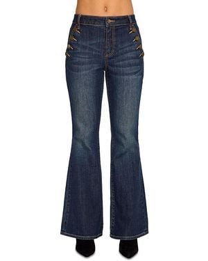 Ramy Brook Demi Helena High Rise Flare Leg Jeans - Blue
